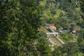 Train station in Ella, ariel view with trees, Sri Lanka Royalty Free Stock Photo
