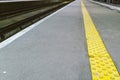 Train station at Gdansk airport GDN in Poland. railway platform of Lech Walesa Airport in Gdansk, Poland. Gdansk Airport lotnisko Royalty Free Stock Photo