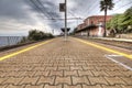 Train station of Genova Nervi sea.