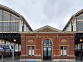 Train station The Hague Hollands Spoor (HS) built in 1888 with old ornaments and canopies