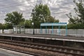 Train Station at LLanfairpg. Royalty Free Stock Photo