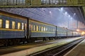 Train station in Lvov at night Royalty Free Stock Photo