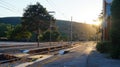 Train station in Magione,Umbria, Italy. Royalty Free Stock Photo