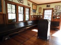 ADK train station vintage museum interior waiting room Royalty Free Stock Photo