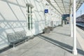 Train station platform wainting area Royalty Free Stock Photo