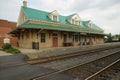 Train station and railroad tracks in Orange, Virginia, home of President James Madison