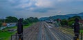 Train station railway rock mountain banjar