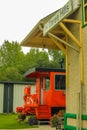 Train station and rolling stock. three Hills,Alberta,Canada