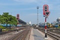 Train station signal traffic light Royalty Free Stock Photo