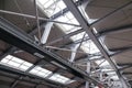Structure of the roof made of steel and glass Royalty Free Stock Photo