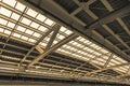 Train station structure roof Royalty Free Stock Photo