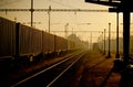 Train station during sunrise in Havirov