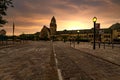 Train Station sunset on Metz city