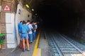 Train station in Vernazza, Cinque Terre, Italy Royalty Free Stock Photo