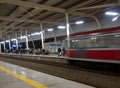 Train at the station Widzew Lodz. Royalty Free Stock Photo