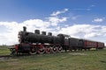 Train and steam locomotive