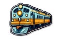 Train Sticker On White Background. Generative AI Royalty Free Stock Photo