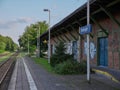 Train stop in Steinhagen, NRW, Germany Royalty Free Stock Photo
