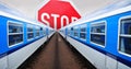 Train stoppage strike Royalty Free Stock Photo