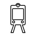 Train subway line icon. Outline vector sign. Logo illustration.