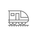 Train, subway, locomotive, railroad line icon.