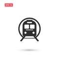 Train subway vector icon design isolated 2