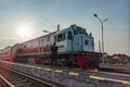 Train technicians check before train departure