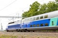 train of TGV, Burgundy, France Royalty Free Stock Photo