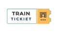 Train Ticket Basic Design Icon, Travel Pass Vector Art, vector design Generative AI Royalty Free Stock Photo