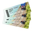 Train ticket concept image. The contents of the image are totally invented