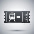 Train ticket icon, stock vector Royalty Free Stock Photo