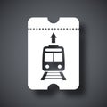 Train ticket icon, vector Royalty Free Stock Photo