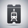 Train ticket icon, vector Royalty Free Stock Photo