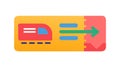Train Ticket Progress Bar, Journey Status Indicator, vector design Generative AI Royalty Free Stock Photo
