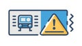 Train Ticket Warning Information Vector, vector design Generative AI Royalty Free Stock Photo