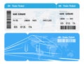 Train ticket on white