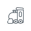 train toy icon vector from baby and toys concept. Thin line illustration of train toy editable stroke. train toy linear sign for Royalty Free Stock Photo