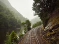 Train Track through Alongside the King River Tasmania