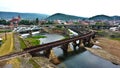 Train Track Bridge and Blue Bridge in Cumberland, Maryland