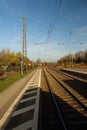 The train track in Germany Royalty Free Stock Photo