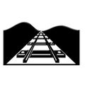 Train track icon Royalty Free Stock Photo