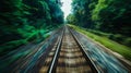 Train Track Passing Through Dense Forest Royalty Free Stock Photo