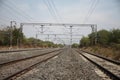 Train Track at station India Royalty Free Stock Photo