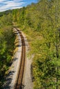 Train Tracks in Blue Ridge Mountains Royalty Free Stock Photo