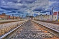 Train tracks in Chicago Royalty Free Stock Photo