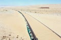 Train tracks after desert sand storm, Nambia Royalty Free Stock Photo