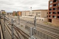 Millennium Bridge at Commons Park in Denver, Colorado Royalty Free Stock Photo