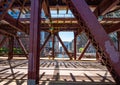 Train tracks over in bridge in Chicago - CHICAGO, USA - JUNE 11, 2019