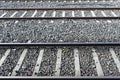 Train tracks on pebbles