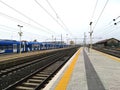 Train tracks perspective view Royalty Free Stock Photo